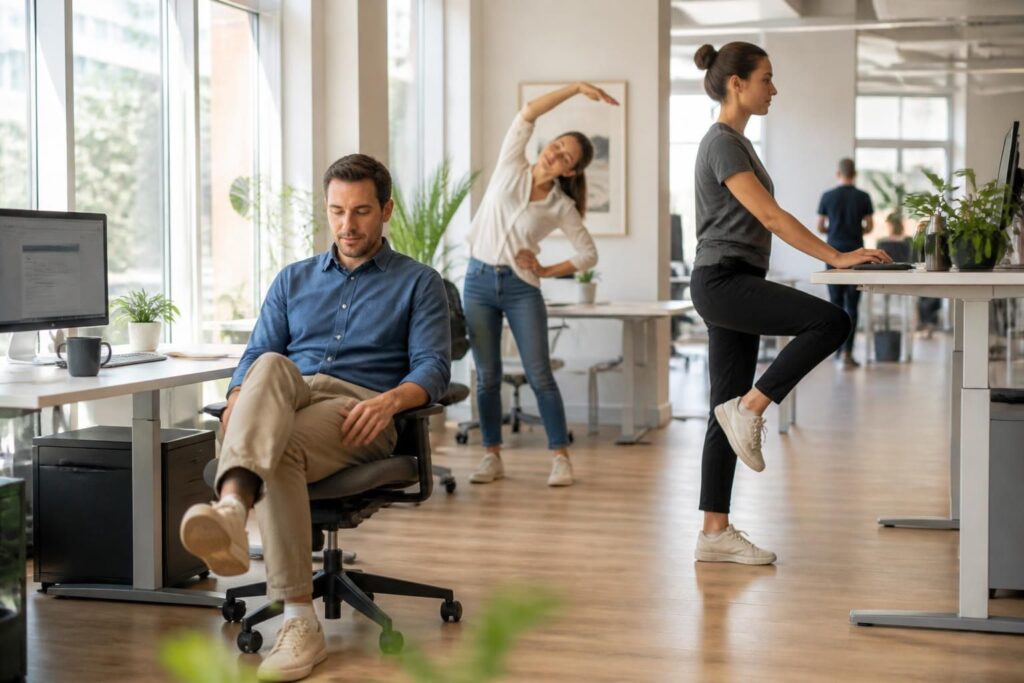 Bouger au travail : 12 exercices discrets contre la sédentarité