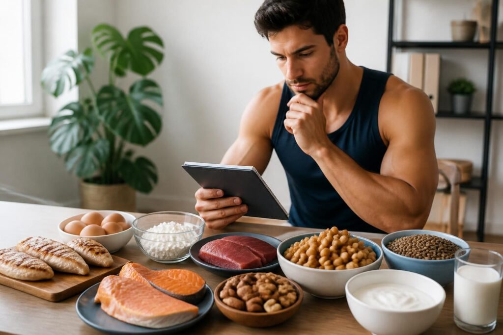 Protéines et sport : combien en consommer, dans quels aliments