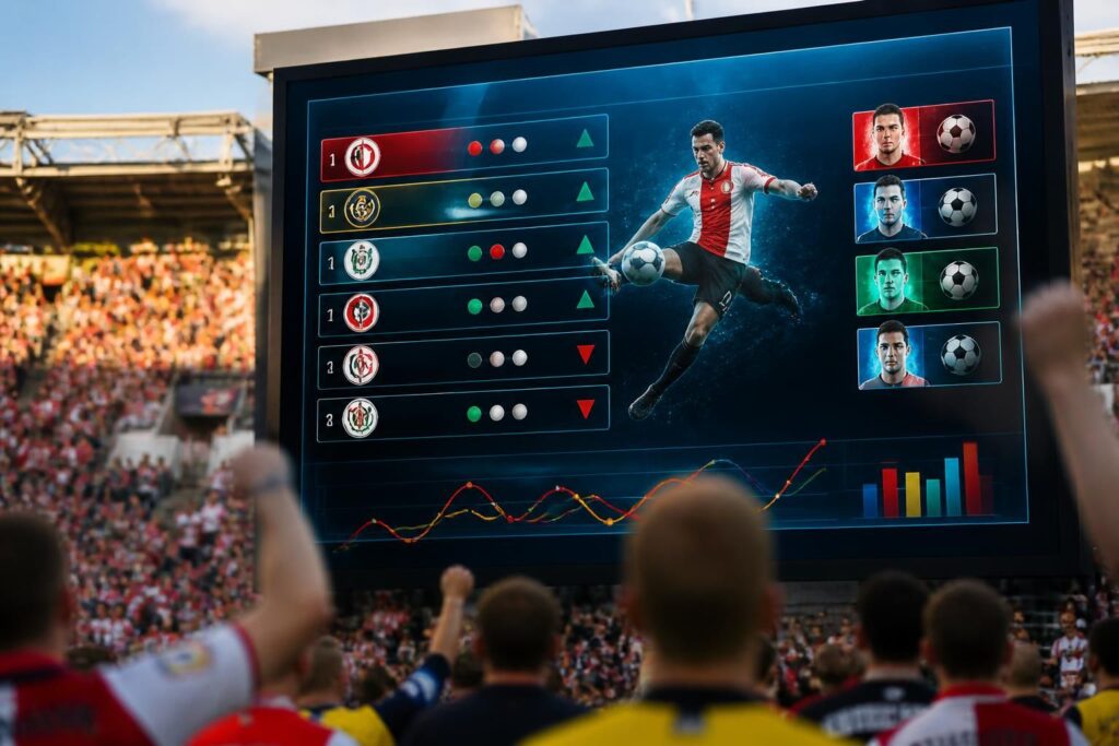 découvrez le classement de l'eredivisie 2026 avec les résultats des matchs, les meilleurs buteurs de la saison et les équipes en tête du championnat néerlandais.