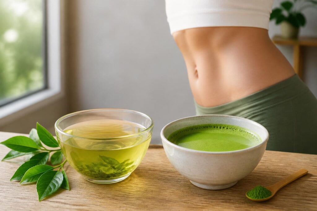 découvrez comment le thé vert et le thé matcha peuvent vous aider à perdre du ventre et choisissez la meilleure option pour maigrir efficacement.