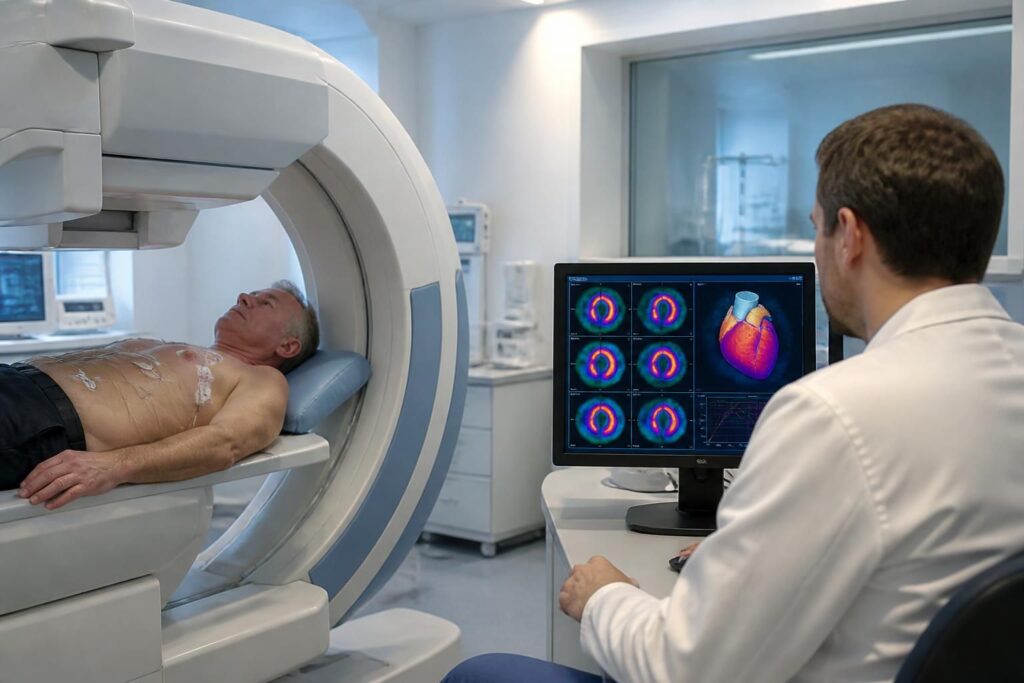 découvrez tout ce qu'il faut savoir sur la scintigraphie cardiaque : déroulement de l'examen, interprétation des résultats et risques potentiels.