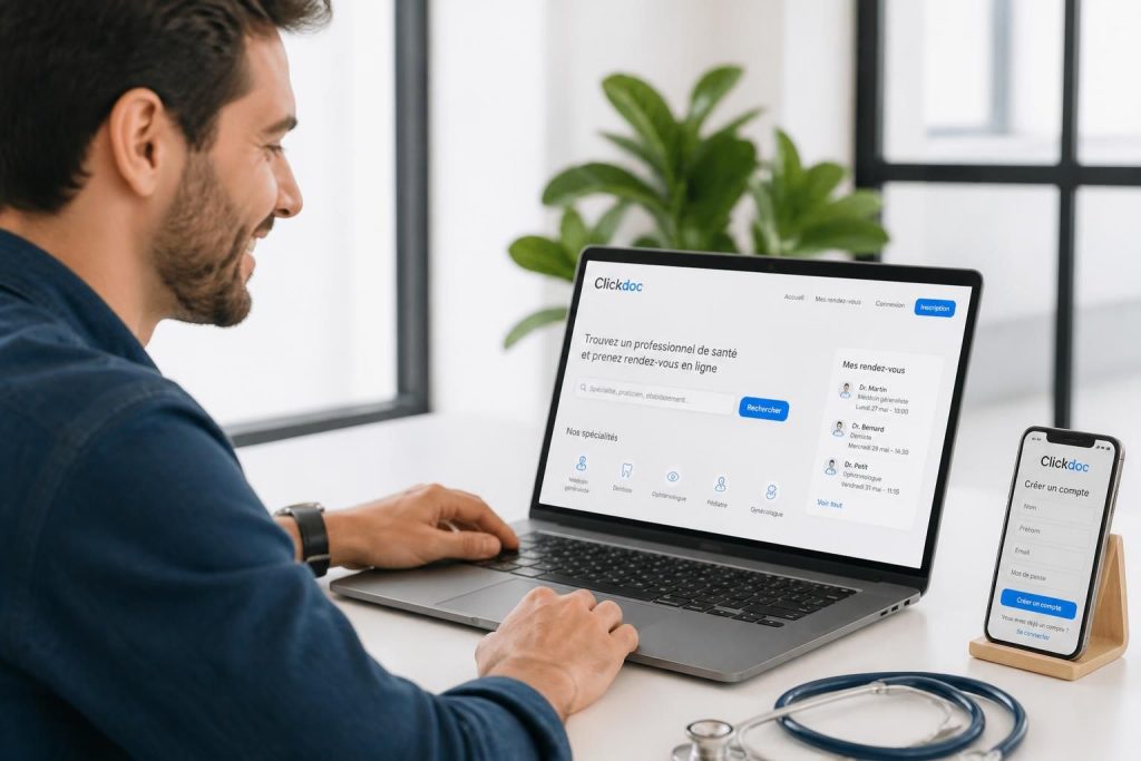 Clickdoc : créer un compte et gérer ses rendez-vous médicaux en ligne